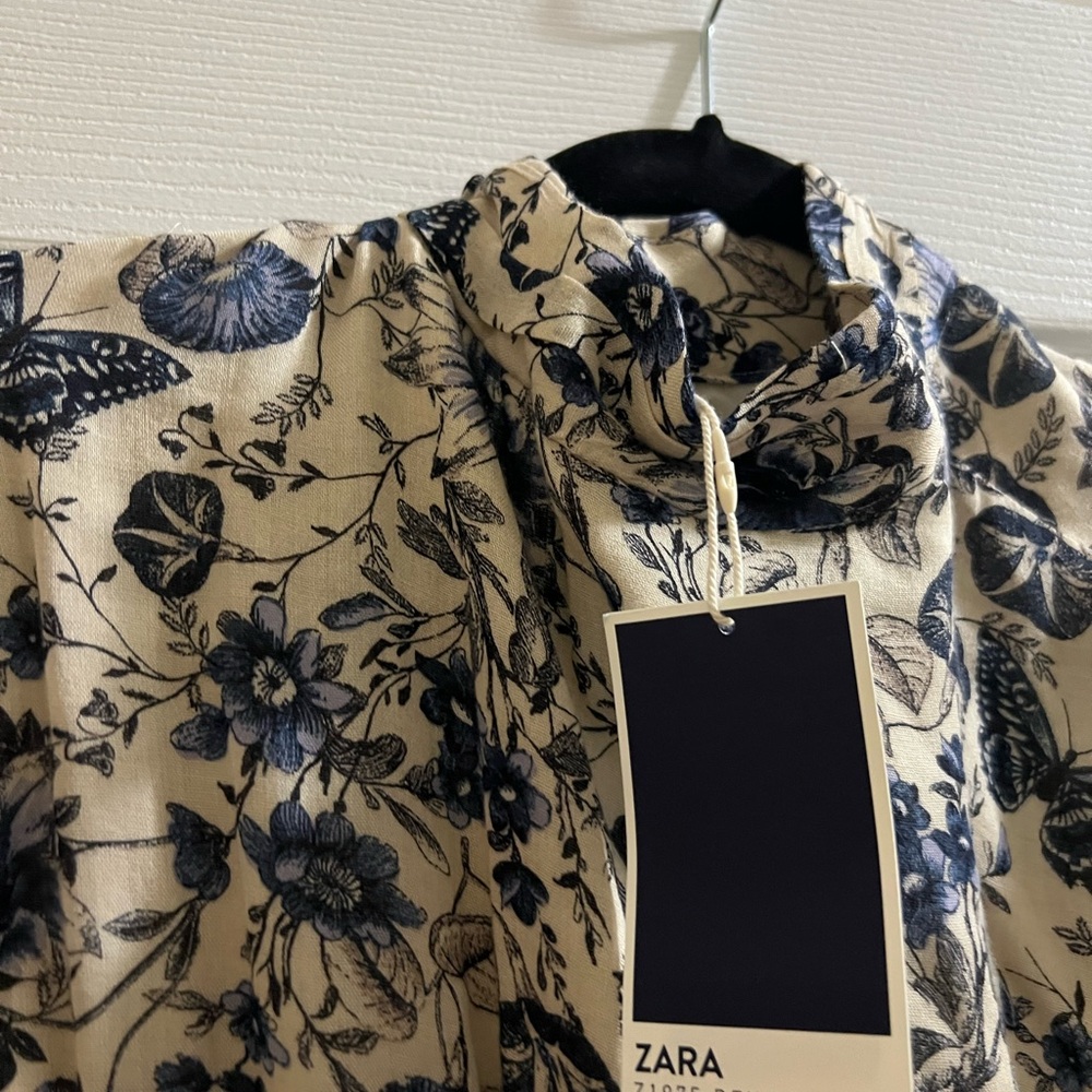 High neck floral dress